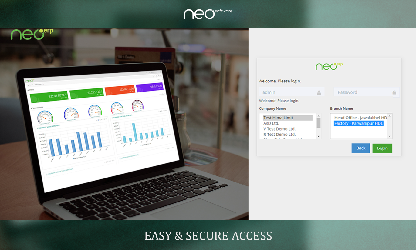 Neosoftware products login page