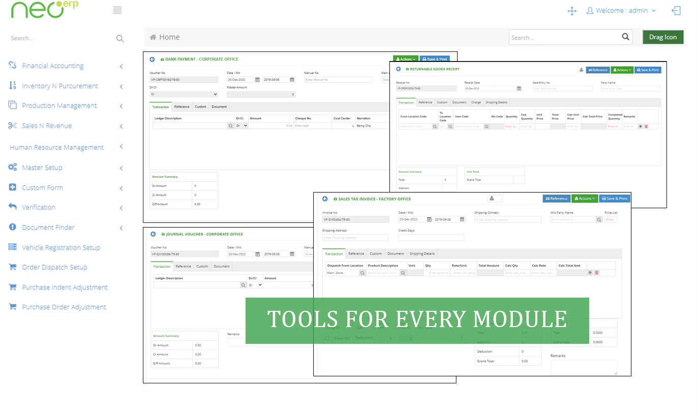 Neosoftware products preview